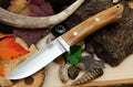 Bark River Knives Classic Drop Point Hunter - Osage Orange - Brass Pins - MagnaCut
