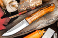 Bark River Knives Forest Scandi - Desert Ironwood Burl #17 - Natural Canvas Bolster - MagnaCut