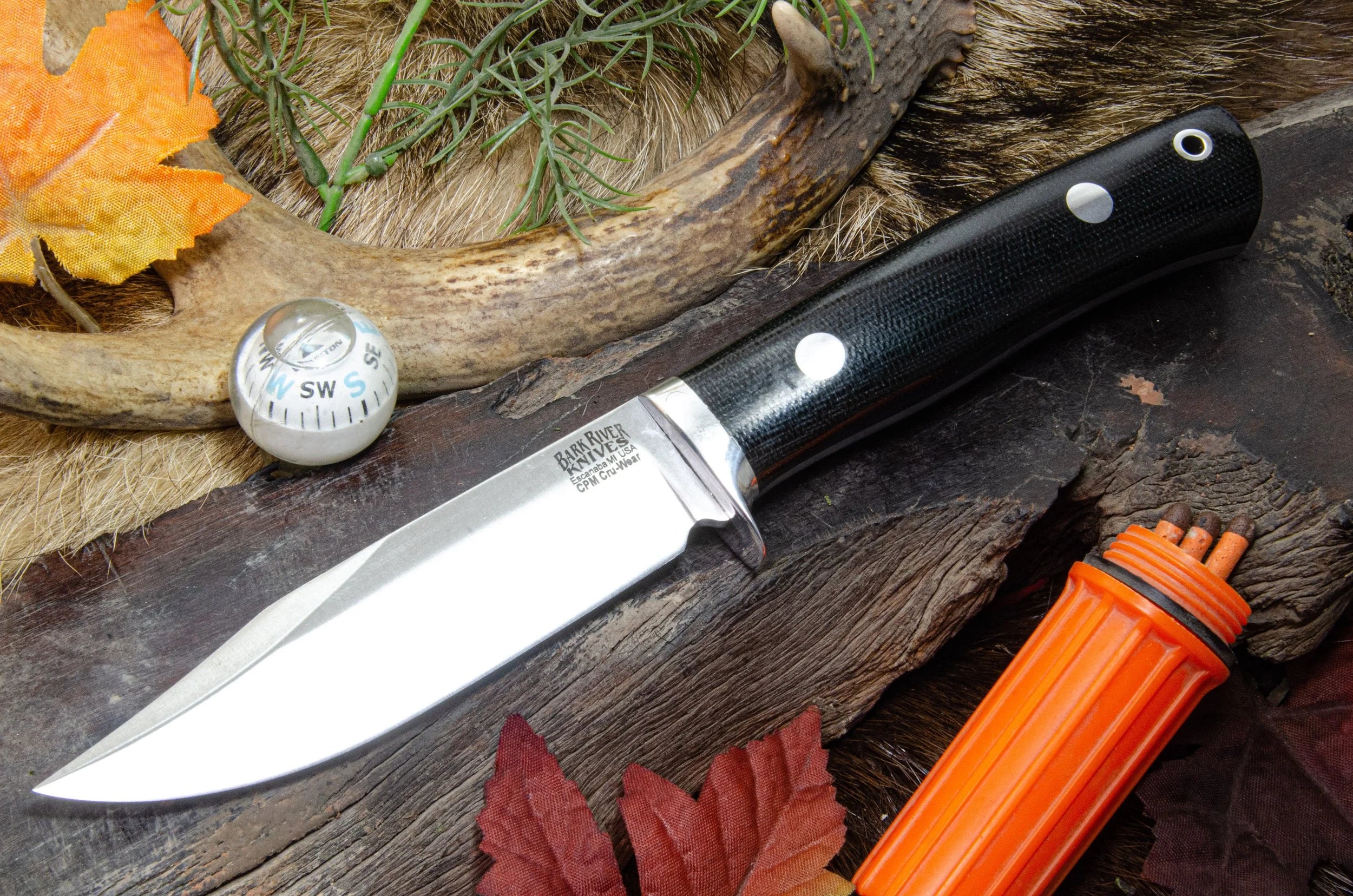 Bark River Knives Hildi - Black Canvas Micarta - CruWear