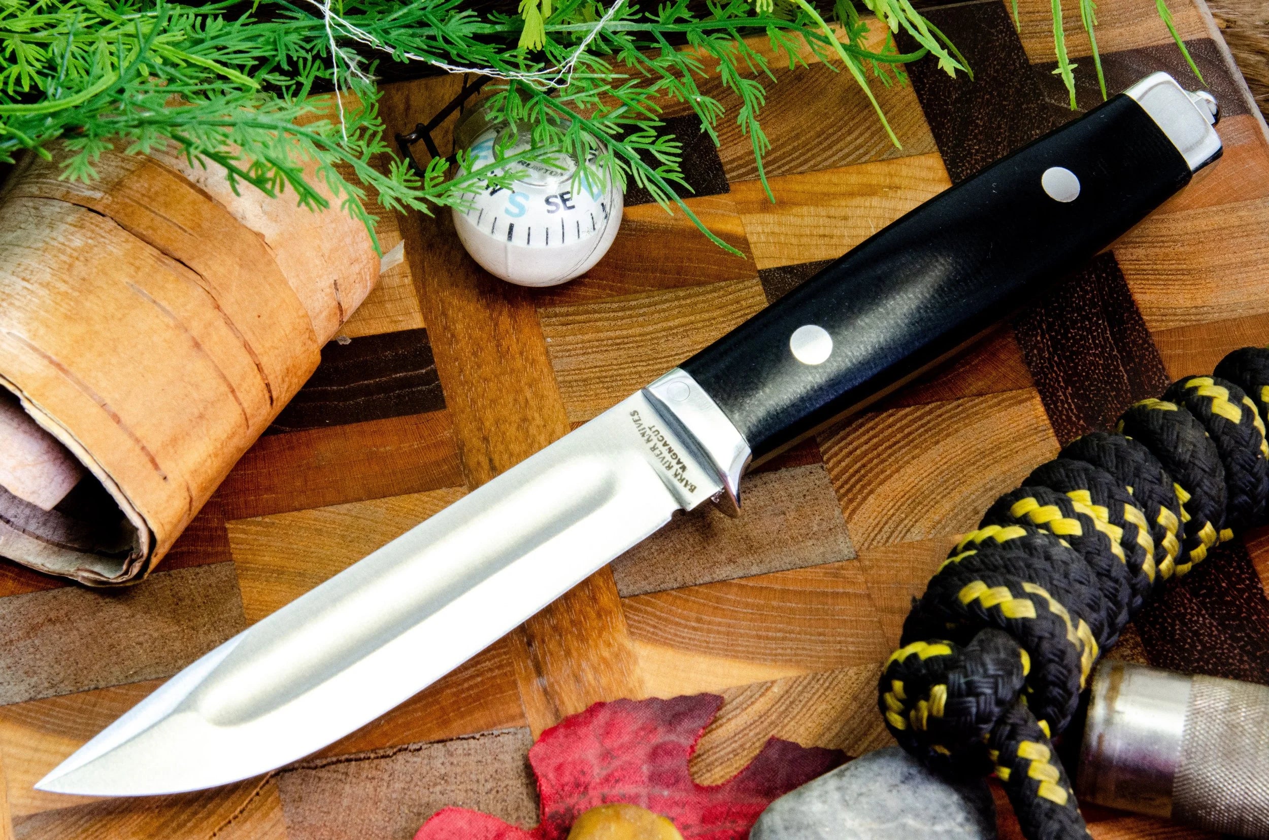 Bark River Knives Kayak - Black Canvas Micarta - MagnaCut
