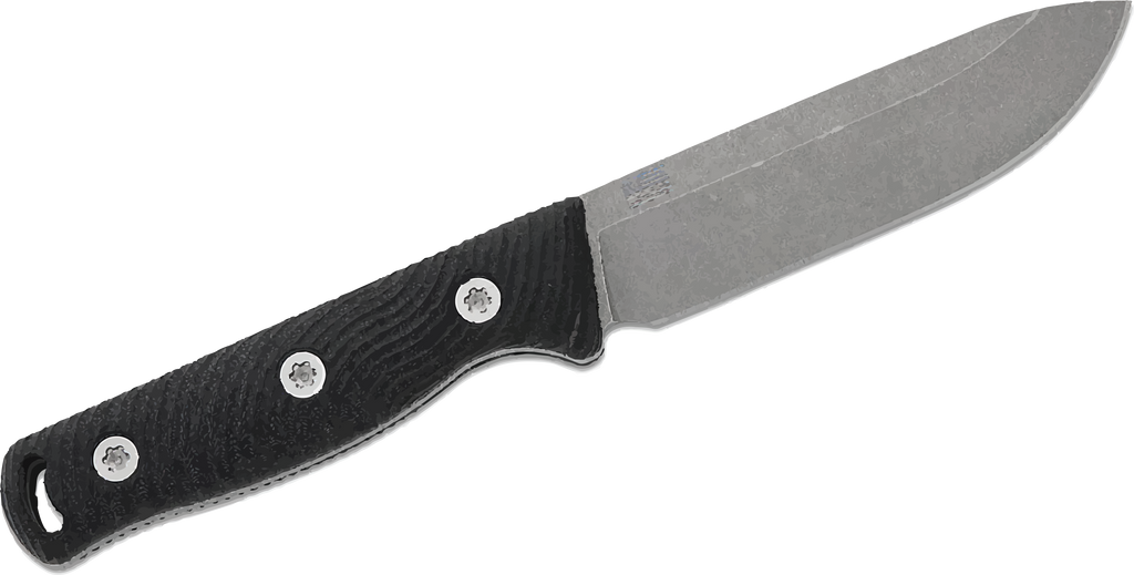 Hellbender Blade Co. Mudpup 4 - Black G-10 - Leather Sheath