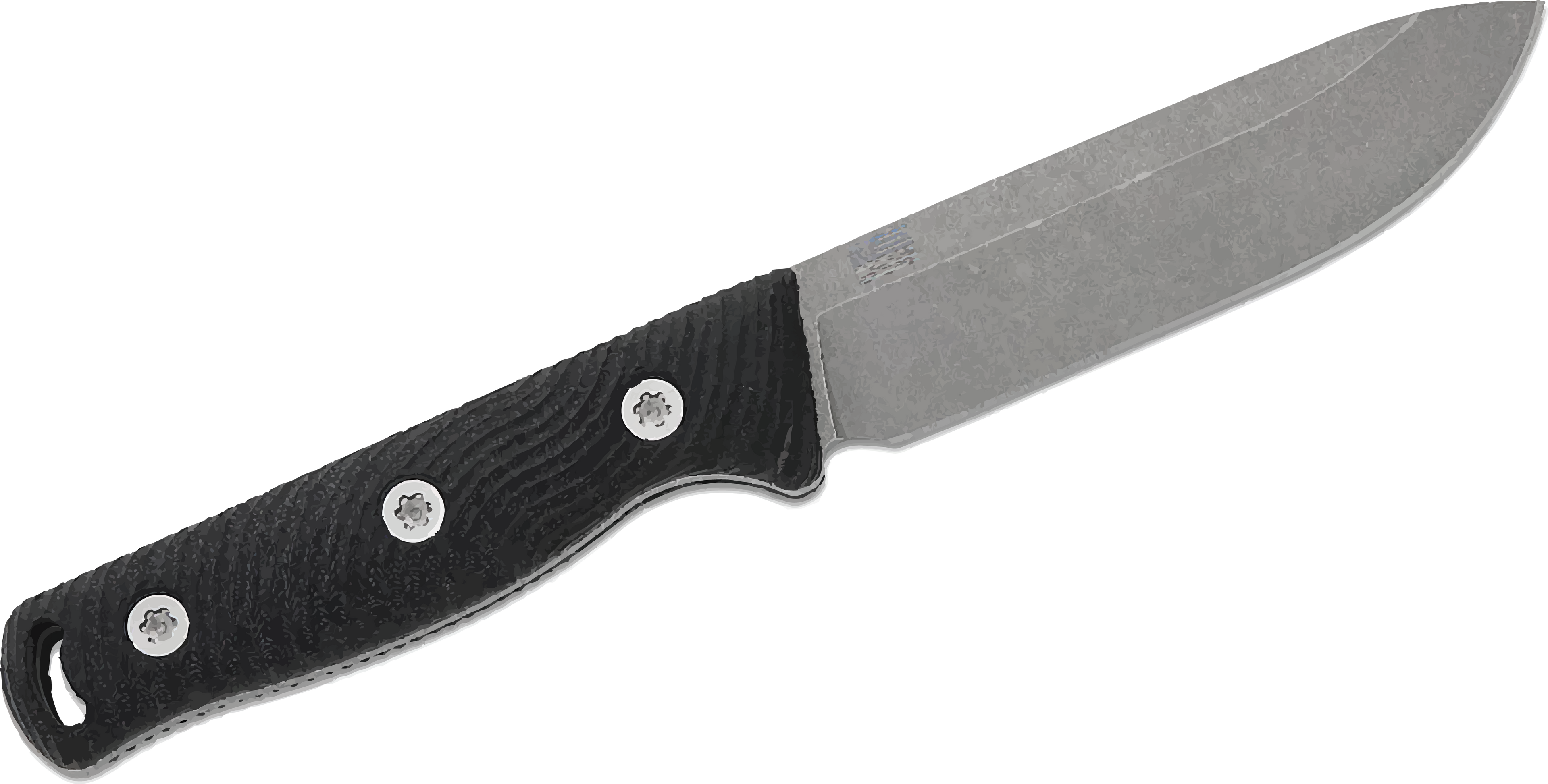 Hellbender Blade Co. Mudpup 4 - Black G-10 - Leather Sheath