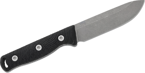 Hellbender Blade Co. Mudpup 4 - Black G-10 - Leather Sheath