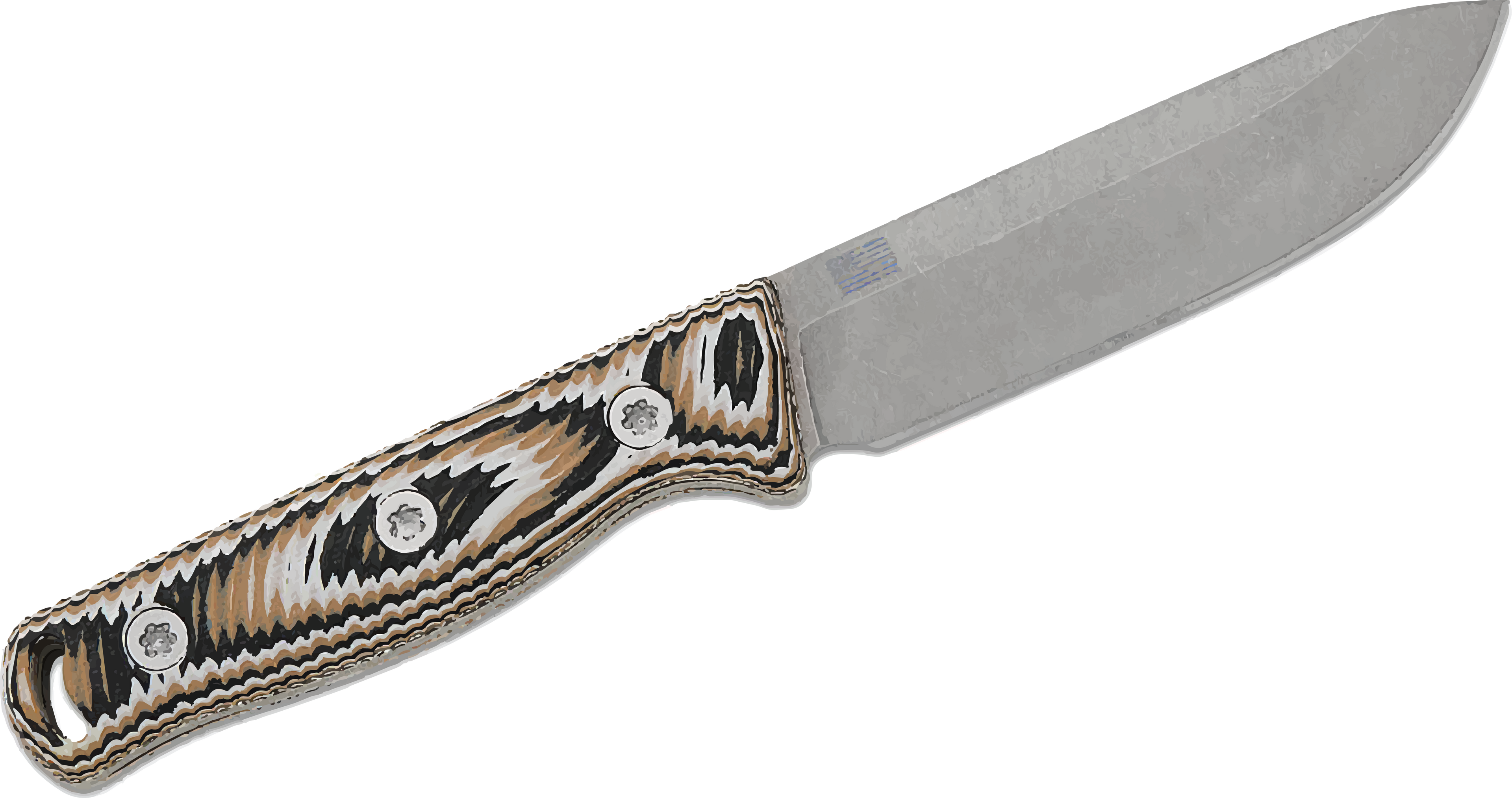 Hellbender Blade Co. Mudpup 4 - Tri-color G10 - Kydex Sheath