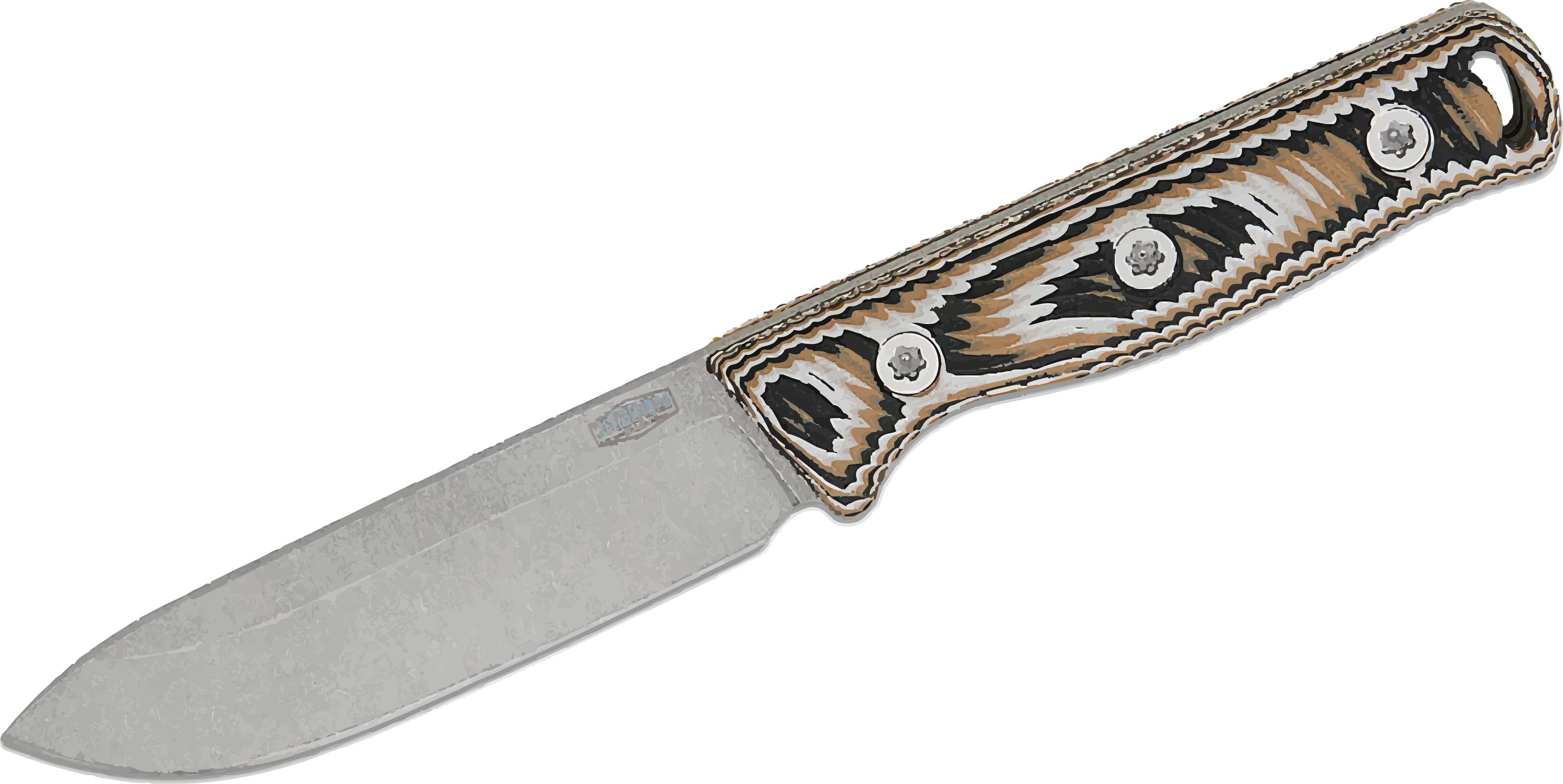 Hellbender Blade Co. Mudpup 4 - Tri-color G10 - Kydex Sheath
