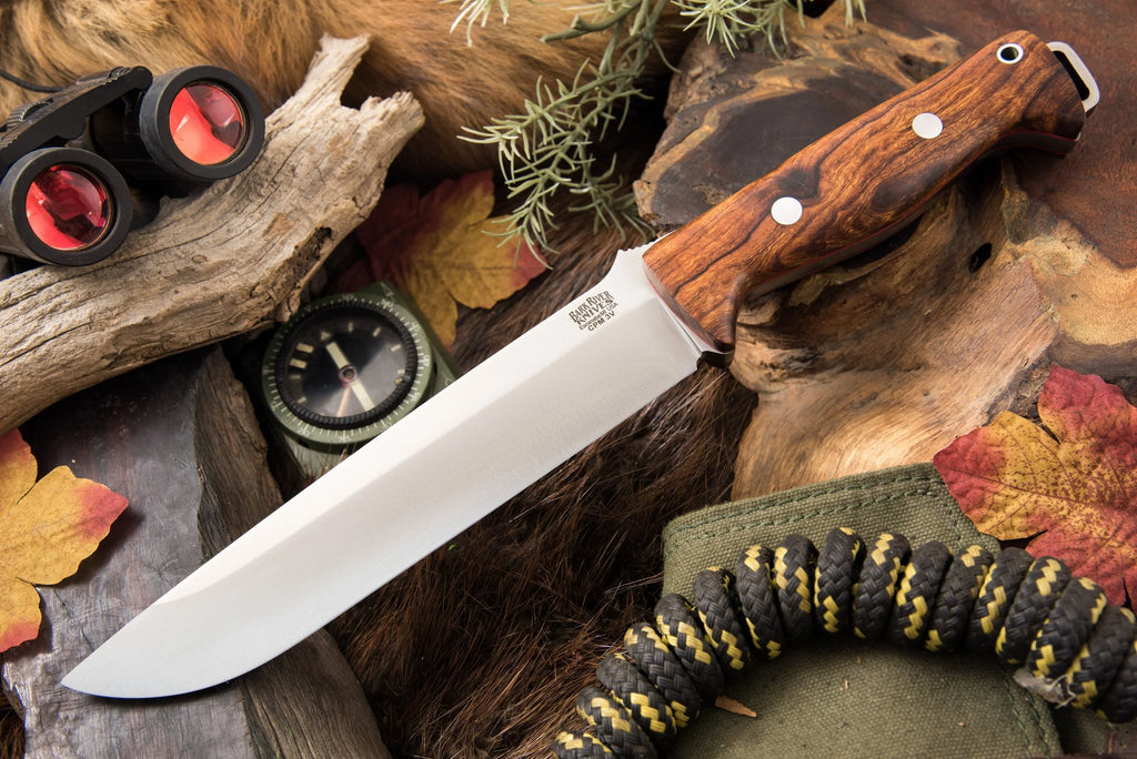 Bark River Knives Bravo 2 - Desert Ironwood - Red Liners - CPM 3V