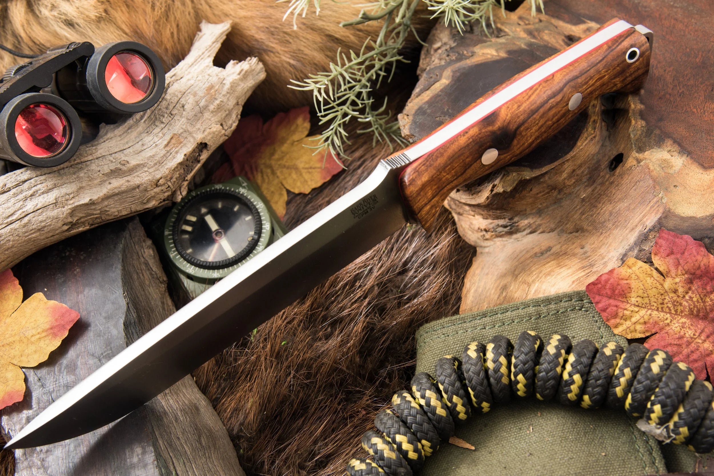 Bark River Knives Bravo 2 - Desert Ironwood - Red Liners - CPM 3V